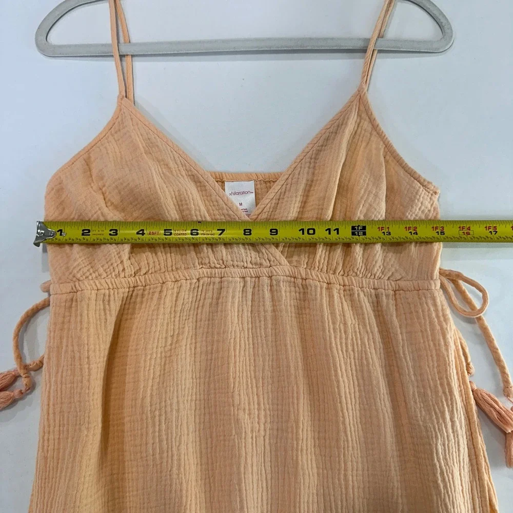 Xhilaration Gauze Swim Coverup Dress Women Size M Peach Tassel | Boho Coastal‎